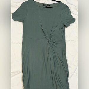 White House Black Market Olive Knot Dress